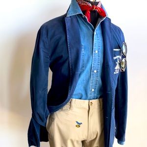 PRL Kakki Embroidered SlimFit Trouser NWT 34/30